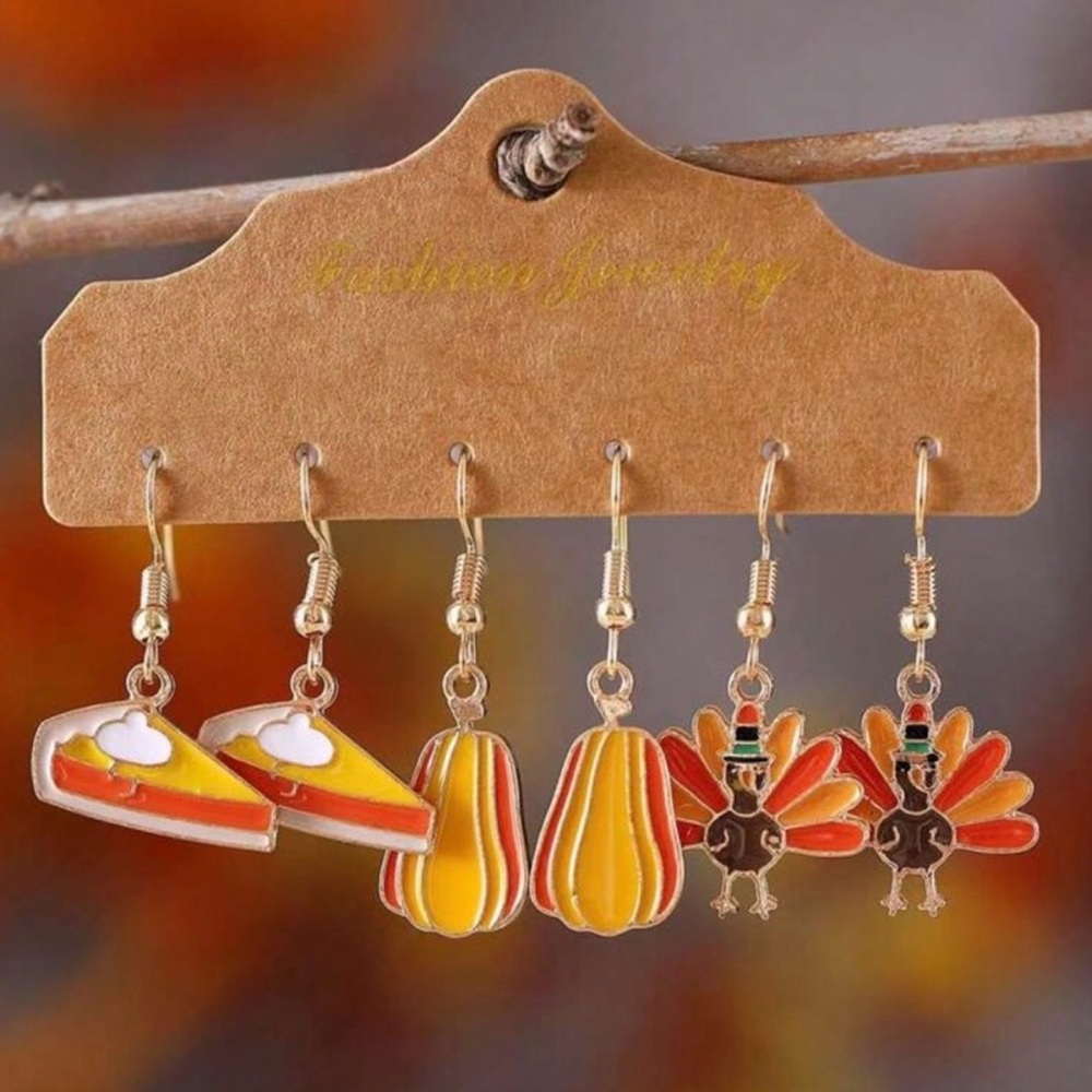 Thanksgiving Fall Dangle Earrings Set